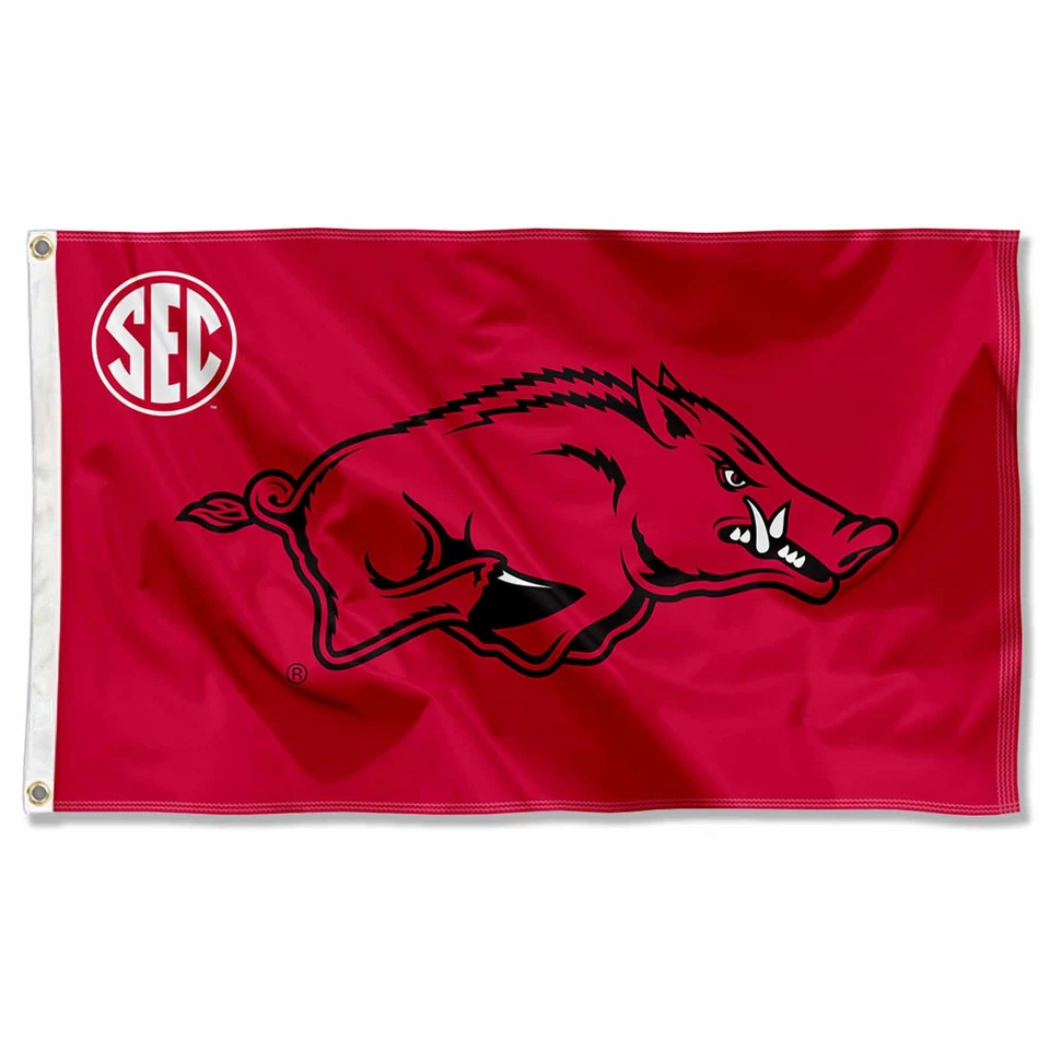 Arkansas Razorbacks SEC Large Outdoor Flag - Image 1 of 4