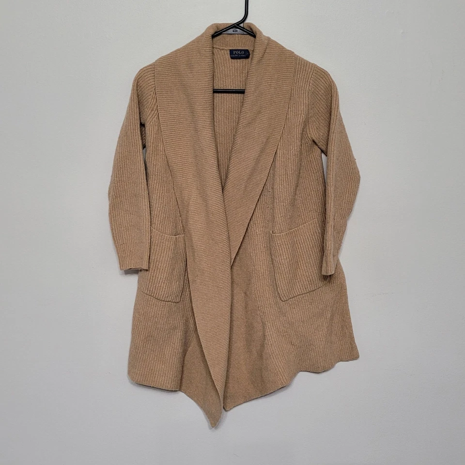 Polo Ralph Lauren женщин кардиган маленький бежевый шерсти тихий роскошь старые деньги - Изображение 1 из 4