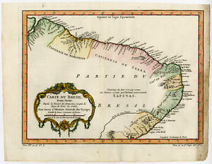 Antique Print-BRAZIL-CEARA-PARAIBA-SERGIPE-MARANHOA-Schley-Bellin -1758