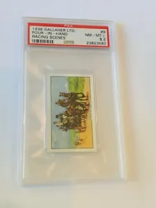 Gallaher Cigarettes Tobacco Card PSA 8.5 Horse Racing Scenes 1938 Four in Hand 9 - Picture 1 of 4