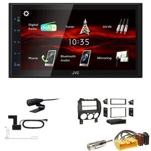 JVC Bluetooth 2DIN DAB+ Autoradio für Mazda 2 ab 2007 in schwarz - Bild 1 von 5