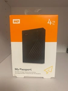 Western Digital WD My Passport 4TB USB Portable HDD - Brand New - Afbeelding 1 van 1