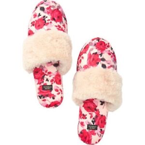 Victoria’s Secret Luxe Floral Satin Slippers - Size 7-8 *New*