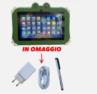 Tablet Tab Per Bambini 7 Pollici Memoria 64 Gb Ram 4 gb Bimbi Android 11 - Immagine 1 di 4