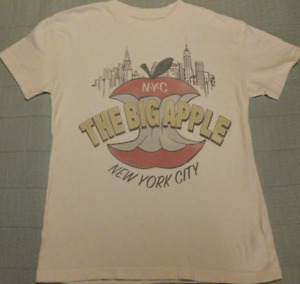 Men's Medium Abercrombie And Fitch White NYC The Big Apple Graphic T Shirt