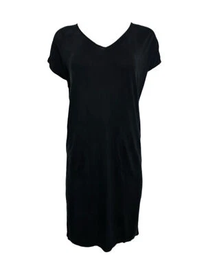Vestido ligero ECRU para mujer negro gamuza Cupro #6027 S nuevo con etiquetas Foto 1 de 2