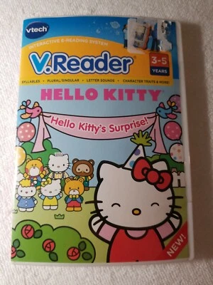 #1917 VTECH V.READER HELLO KITTY’S SURPRISE GAME INTERACTIVE EREADING SYSTEM NEW - Image 1 of 2