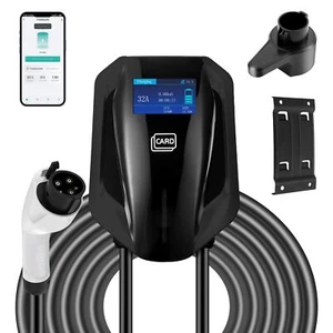 Portable EV Charger 48Amp EV Car 16.4ft Charging Cable Level 2 NEMA 14-50Plug US - Picture 1 of 11