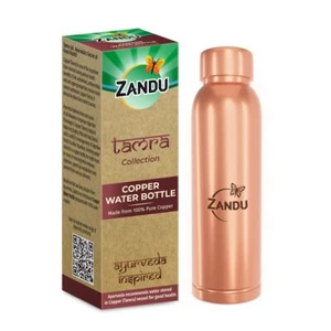 Botella de agua de cobre puro para Ayurveda beneficios para la salud 950 ml yoga beneficio para la salud - Imagen 1 de 7