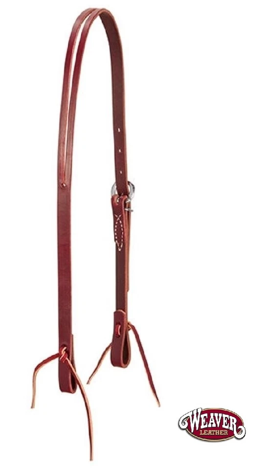 Weaver Leather Latigo Split Ear Headstall 5/8 Horse Burgandy