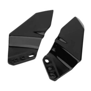 Paar Motorrad Seite Spoiler Winglets Verkleidung Flügel Glanz Schwarz Universal - Picture 1 of 2