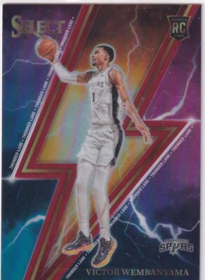 Panini 2023-24 Select NBA No. 5 Victor Wembanyama Thunder Lane Rookie Red - Image 1 of 2