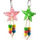Bird Toy Shapes Rattan Toy Colorful Wooden Beads Chew Toy for Cockatiels