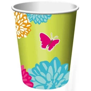 Butterflies Cups Hot/Cold 9oz 8CT - Picture 1 of 1