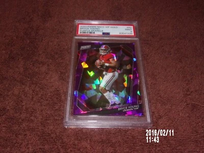 2023 PANNI NSCC VIP GOLD BRYCE YOUNG PURPLE SPARKLE REFRACTOR MINT 9 - Image 1 of 2