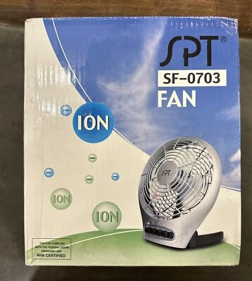 Ventilador de escritorio SPT con ionizador diseño que ahorra espacio mesa de oficina escritorio - ¡NUEVO! Foto 1 de 4