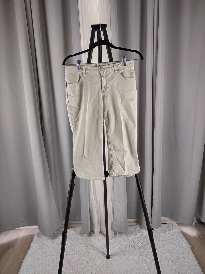 Pantalones capri Gap Kids algodón elástico tostado, beige, caqui, talla 10+ Foto 1 de 4
