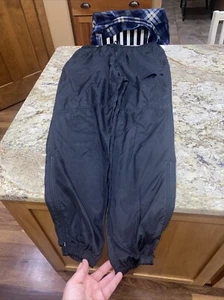 Vintage 90’s  Large Wind Pants Ankle Zipper, Black Nike. GB Packers. See Defects - Picture 1 of 19