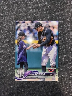 NOLAN ARENADO - 2018 Topps Opening Day - Stadium Signatures SSP - ROCKIES #SS-NA - Image 1 of 3