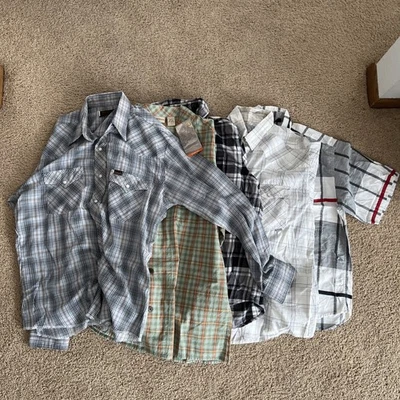 Lote De 5 Camisas Abotonadas, Perla Snap Hombre’s Lote 1 Nuevas 4 Usadas Foto 1 de 4