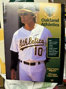 MLB Oakland A's 1995 Program Signed Cactus League Edition - Bild 1 von 2