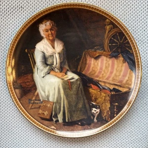 Norman Rockwell Knowles Collector Plate Limited Ed. REMINICING IN THE QUIET 615J - Picture 1 of 7