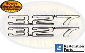 1968 68 CAMARO 327 FENDER EMBLEM EMBLEMS - PAIR - Picture 1 of 1