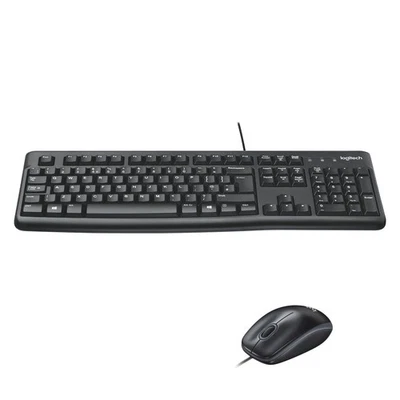 Logitech MK120 Wired Keyboard and Mouse Combo for Windows, Optical Wired Mouse,  - Image 1 of 4