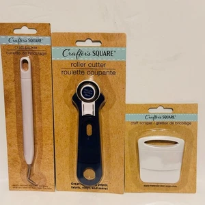 3 NUEVAS herramientas de vinilo cuadradas para artesanos - recogedor de manualidades / cortador de rodillos / raspador - Imagen 1 de 5