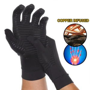 Anti Arthritis Gloves Copper Compression Therapy Finger Support Hand PainRelief◁ - Picture 1 of 20