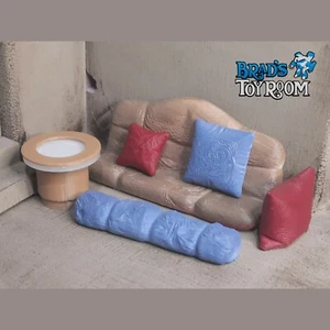 Juego de sofá y cojín personalizado Star Wars con almohadas para diorama Jabba Palace - Imagen 1 de 2