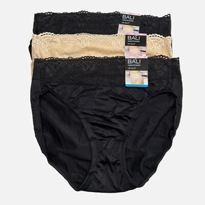 3 Bali Passion for Comfort Hi Cut Panty M 6 NWT DFPC62 3 Pack Panties - Picture 1 of 3