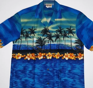 Winnie Fashion Ocean Outrigger Hawaiihemd XL Hibiskus Palme USA Vintage - Bild 1 von 6