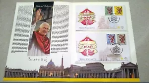 Sede Vacante 2013 Vatican Post Office Pope Benedict last stamp - Vacant Seat - Picture 1 of 1