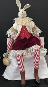 Katherine's Collection White Rabbit Alice Wonderland Wayne Kleski Doll 28” Rare - Picture 1 of 16