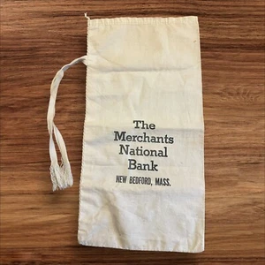 Vintage Merchants National Bank Bag New Bedford Massachusetts - Picture 1 of 4