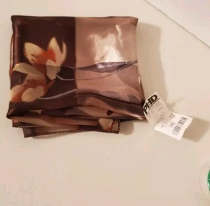 Bufanda marrón diseño Paul Harris vintage 100 % poliéster  - Imagen 1 de 5