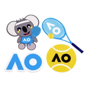333805 AUSTRALIAN OPEN 2025 AO ICONIC IMAGES EMROIDERED PATCH 4 PACK - Picture 1 of 1