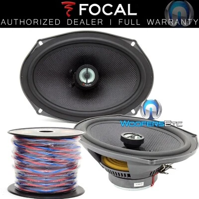 Paquete ALTAVOCES COAXIALES PARA COCHE FOCALES OEM 690CA1 SG 6x9" 150W RMS + VERDADERO CALIBRE 16 50 PIES Foto 1 de 3