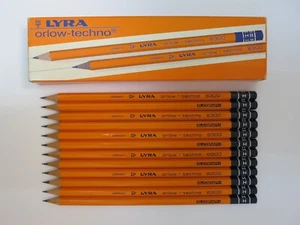 12 VINTAGE LYRA PENCILS: ORLOW-TECHNO 6300 H - MADE IN GERMANY, UNUSED, NOS - Picture 1 of 2