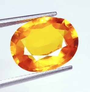 Loose Gemstone Certified 9.52 Ct Natural Orange Sapphire Oval Shape AAA+ Quality - Picture 1 of 10