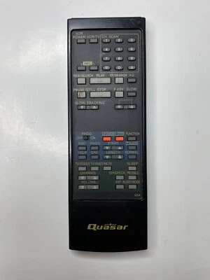 Quasar VSQS0580 Q54 TV VCR Remote Control for VH5655YE VH5675 VH5675K Panasonic - Image 1 of 4