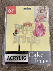 NEW Happy Birthday RAPUNZEL Cake Topper Acrylic Party supplies - Picture 1 of 4