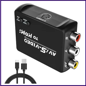 AV S Video to HDMI Converter | RCA to HDMI Converter Composite CVBS Audio Video - Picture 1 of 8