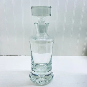 Vintage Krosno Crystal Large Decanter W/ Stopper PRESTINE CONDITION 12"X4.5” - Picture 1 of 11