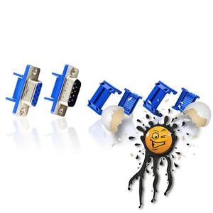 SUB-D DB9 RS232 série connecteur sertissage prise homme femme connecteur kit - Photo 1/4