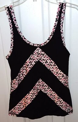 Camiseta sin mangas para mujer TRINA TURK RECREATION geométrica activa talla mediana Foto 1 de 4