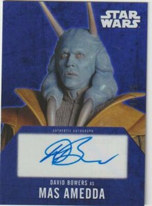 STAR WARS EVOLUTION AUTOGRAPH AUTO CARD DAVID BOWERS SIGNED MAS AMEDDA 02/25