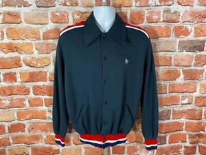 vintage 70s 80s Grand Slam Penguin warm up track jacket - sz L - snap button emo - Picture 1 of 6