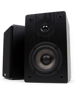 Micca MB42 Bookshelf Speakers for Home Theater Surround Sound (Black, One Pair)